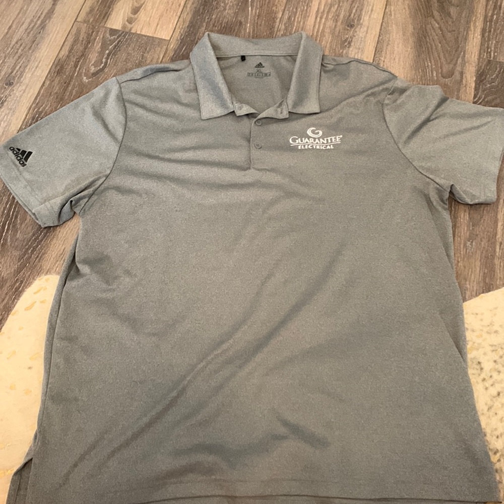 Adidas Guaruntee Electrical Men’s Size XL Grey Polo Shirt